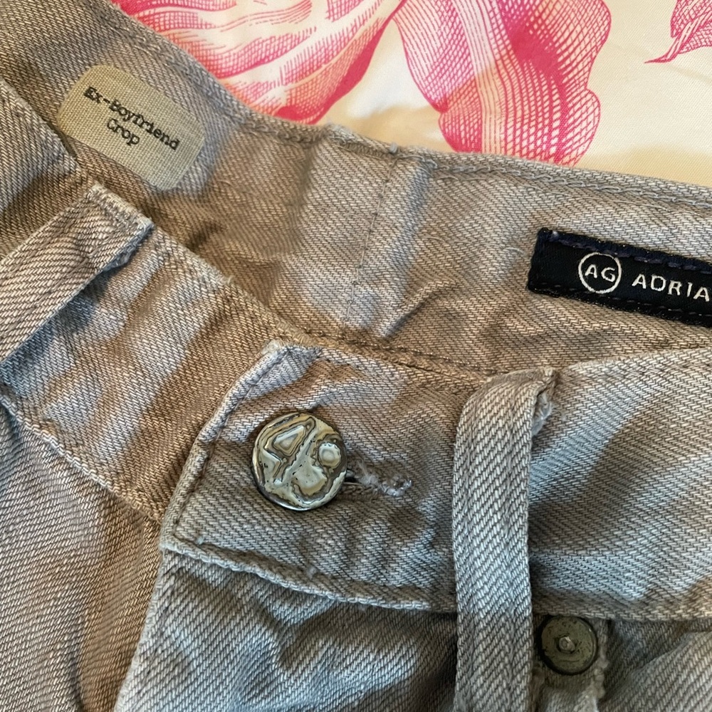 🏝️Big $10 Sale! AG Adriano Goldschmidt Ex-Boyfriend Jean Cut-Offs - Gray Denim - Picture 5 of 7